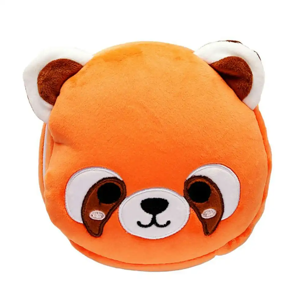 Relaxeazzz 15cm Red Panda Travel Pillow w/Eye Mask 6y+ Kids/Adults Cushion Plush