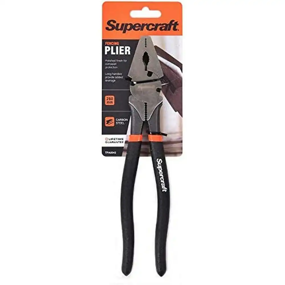 Supercraft Fencing Nose Carbon Steel Pliers With Vinyl Grip Handles 260mm