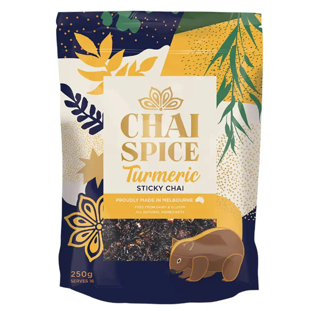 Chai Spice Turmeric Sticky Chai Gluten Free Honey Hot Drink Blend Tea 250G