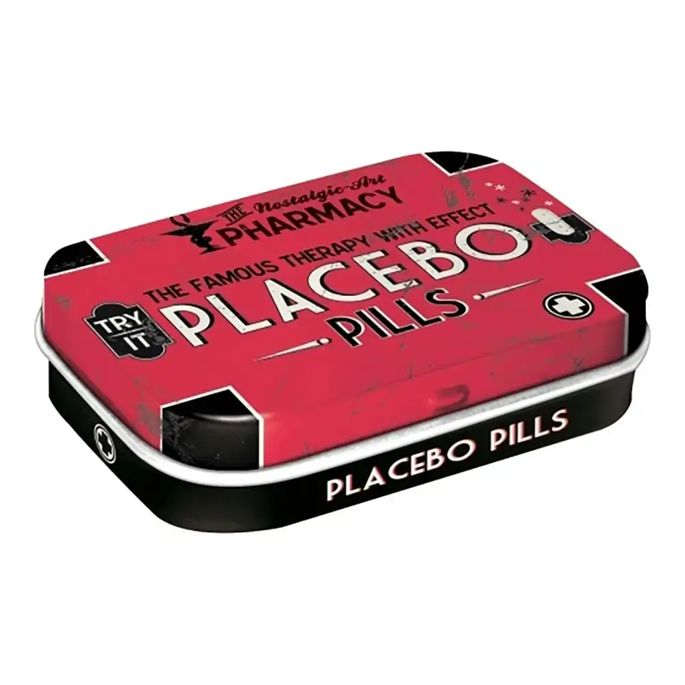 Nostalgic Art Mint Box 6cm Metal Tin Placebo Pills Fresh Breath Hard Candy Mints