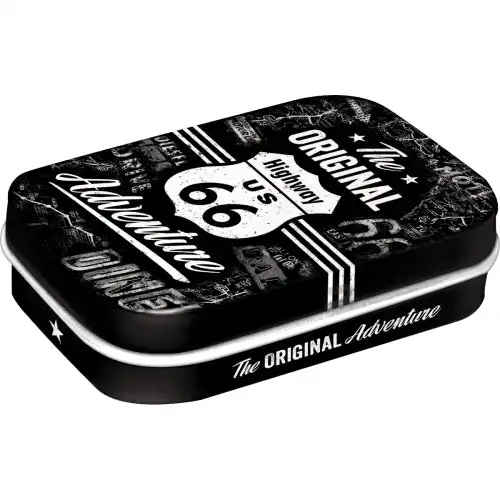 Nostalgic Art 6cm Metal Tin Mint Box Route 66 Adventure Fresh Breath Hard Candy