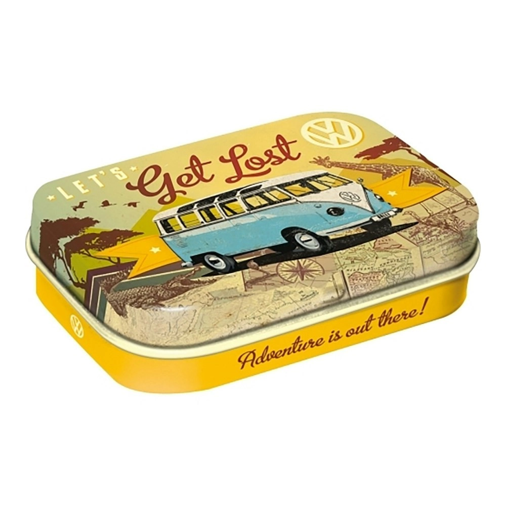 Nostalgic Art 6cm Metal Tin Mint Box VW Get Lost Fresh Breath Hard Candy Mints