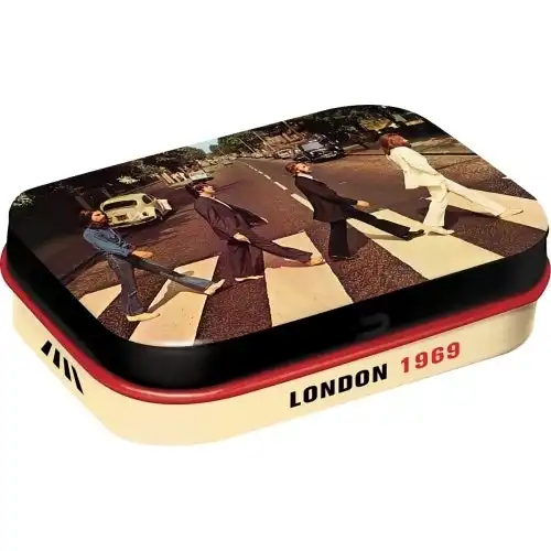 Nostalgic Art 6cm Metal Tin Mint Box Fab4 Abbey Road Fresh Breath Hard Candy