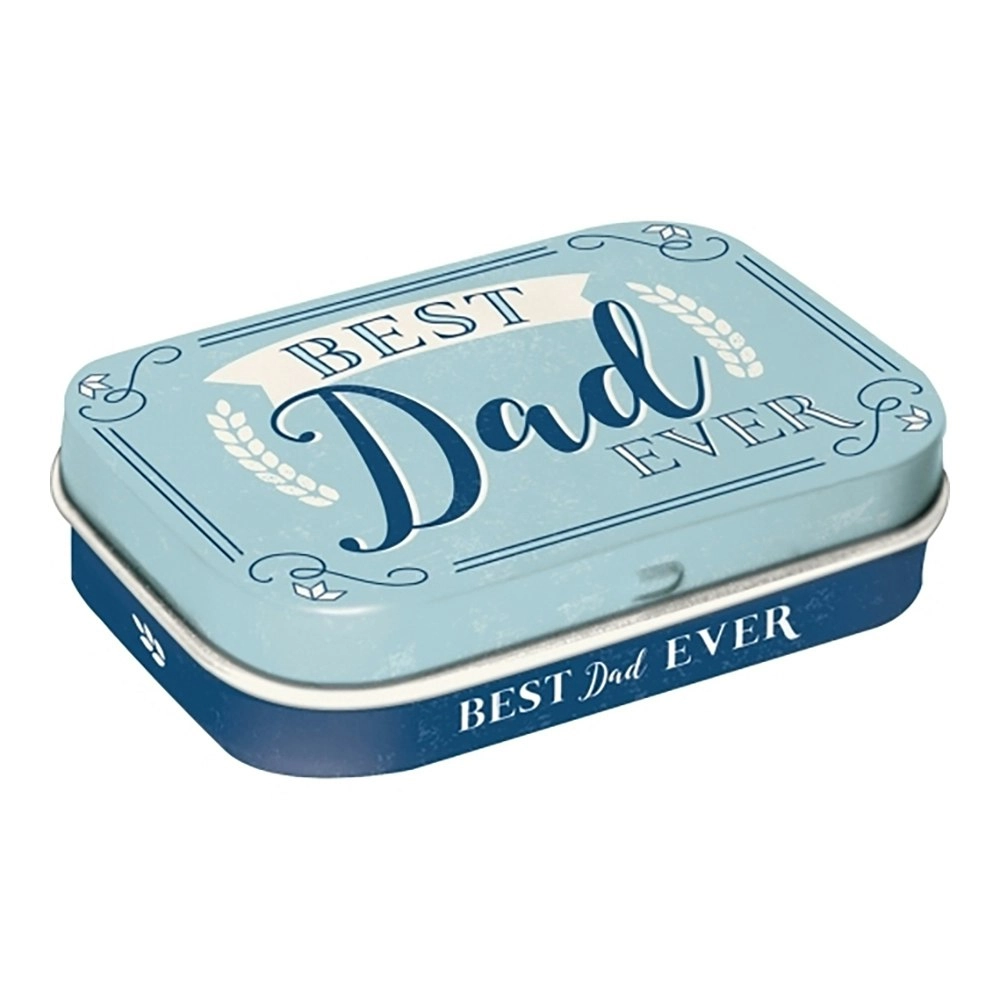 Nostalgic Art 6cm Metal Tin Mint Box Best Dad Ever Fresh Breath Hard Candy Mints