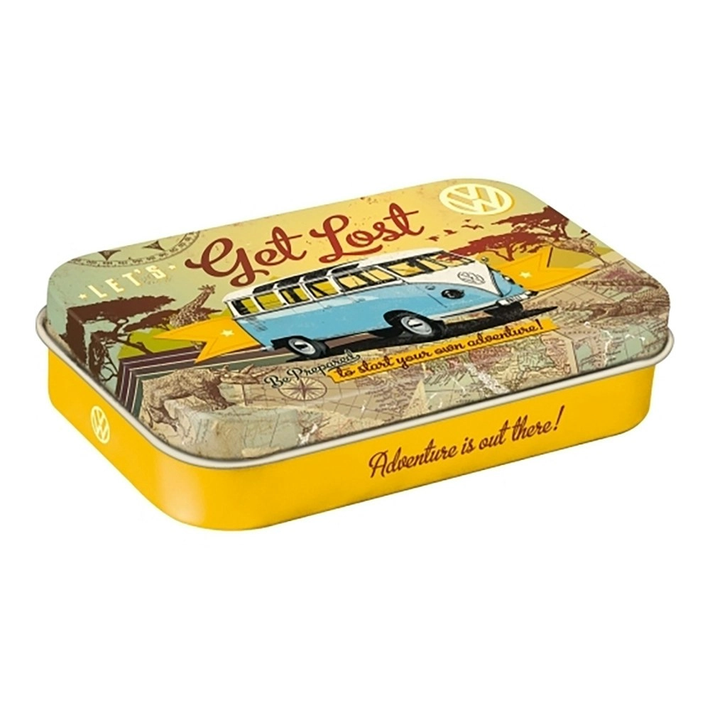 Nostalgic Art 10cm Metal Tin Mint Box XL VW Bulli Let's Get Lost Hard Candy