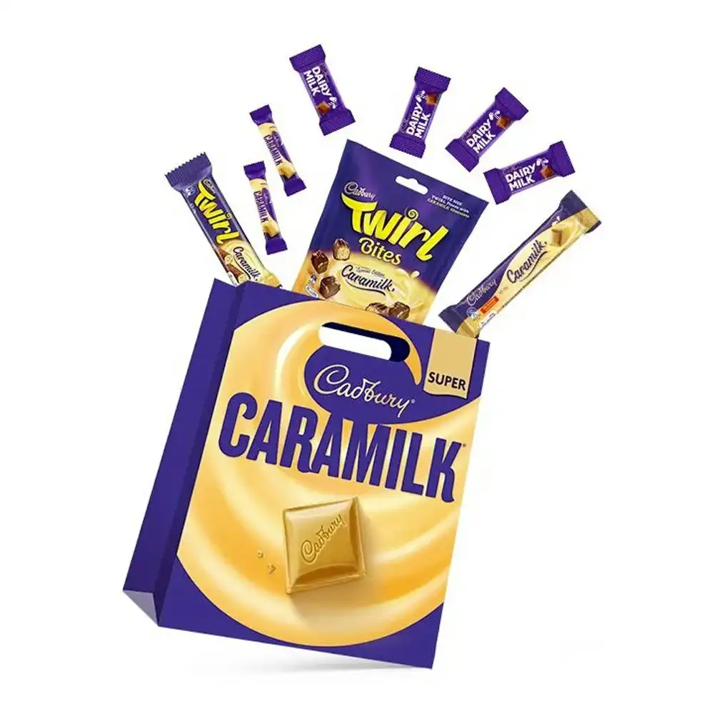 9pc Cadbury Dairy Milk Caramilk Super Showbag Chocolate Confectionery Mix Snacks