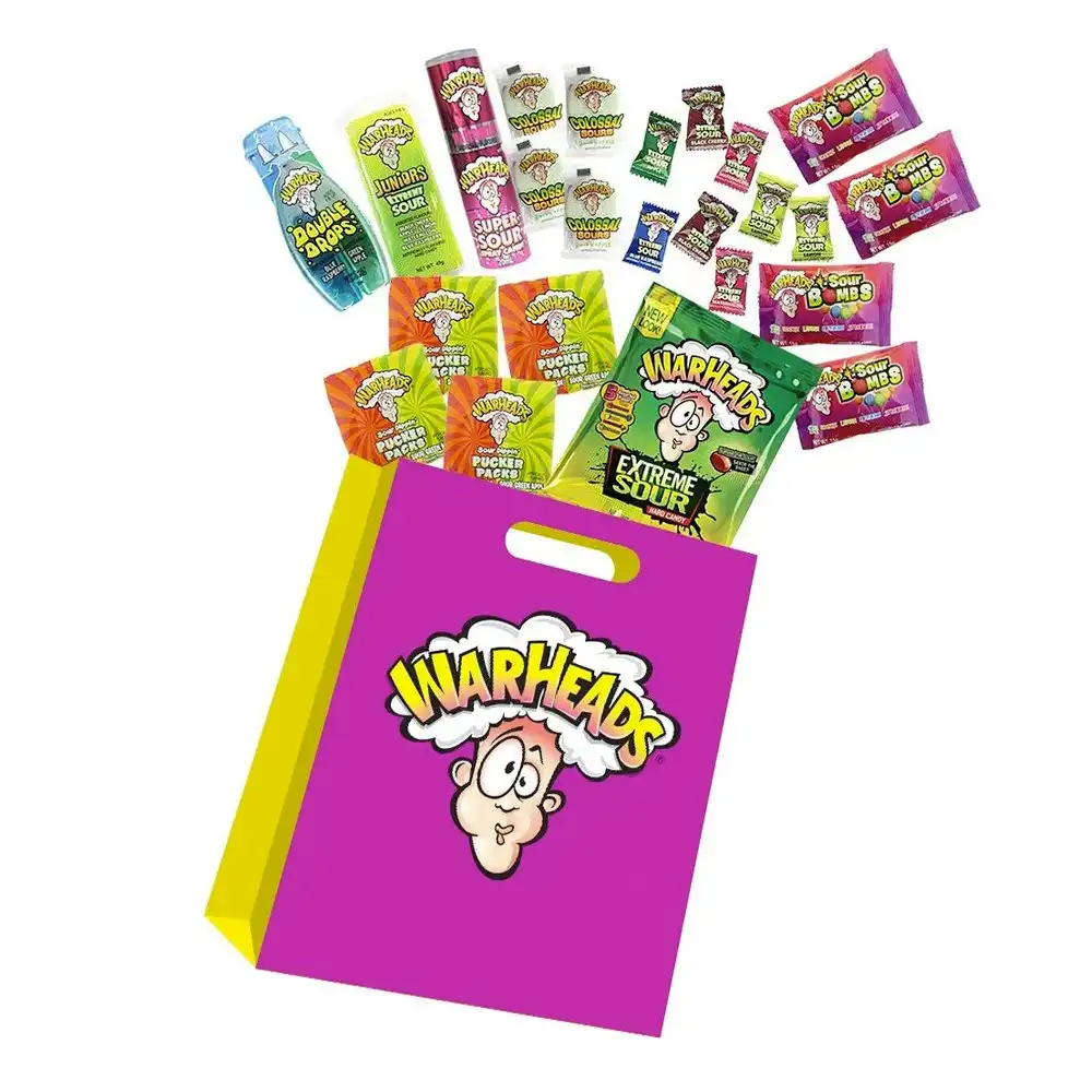 Warheads Confectionery Candy Drops Sour Spray Mixed Jumbo Chew Candy Showbag