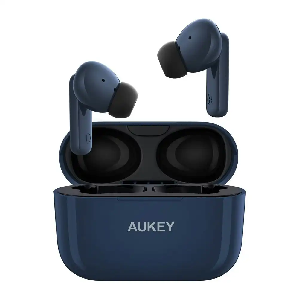 Aukey MiniS True Wireless Bluetooth 5.1 Stereo Music Earbuds/Earphones Blue