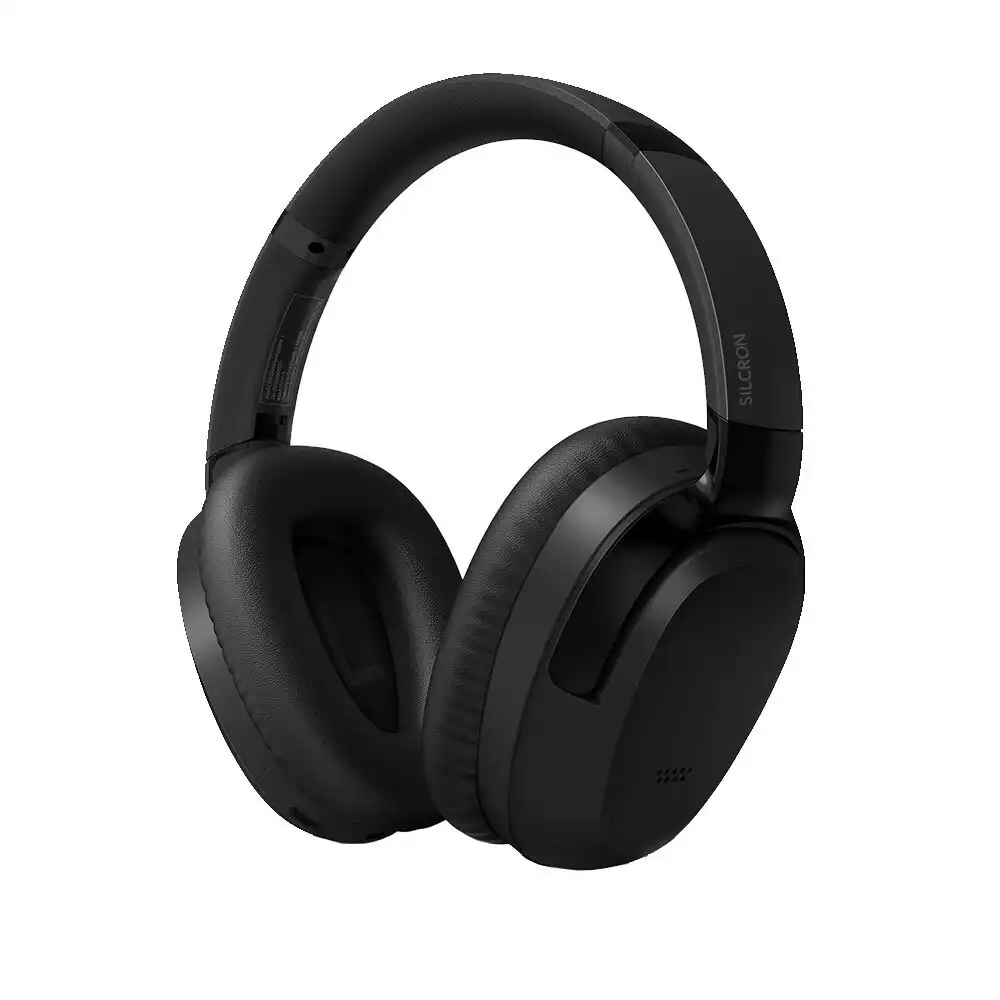 Silcron Active Noise Cancelling Bluetooth Headphones With 40H Playtime Black