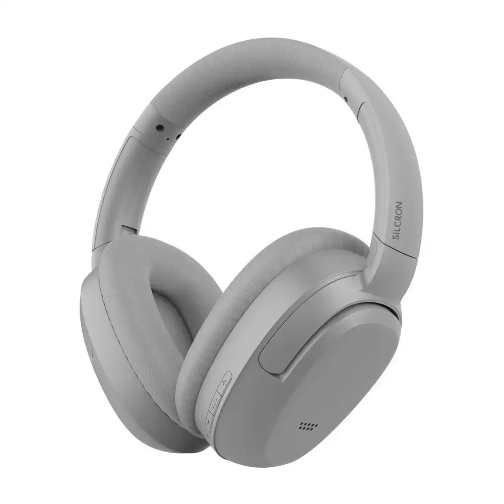 Silcron Active Noise Cancelling Bluetooth Headphones With 40H Playtime Grey