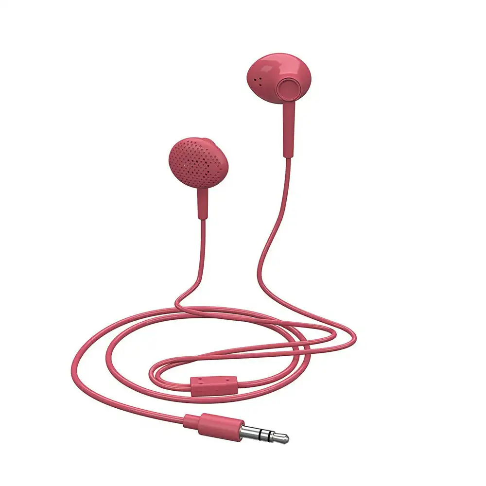 Liquid Ears Everyday Earphones In-Ear Earbuds/Headphones w/ 3.5mm Audio Jack Red