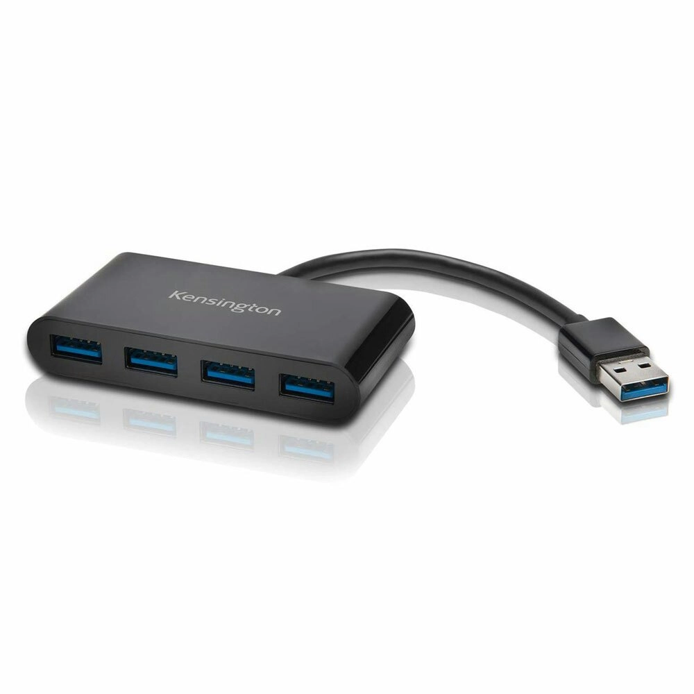 Kensington Uh4000 Portable Usb 3.0 4 Port Adapter Connection Hub Accessory