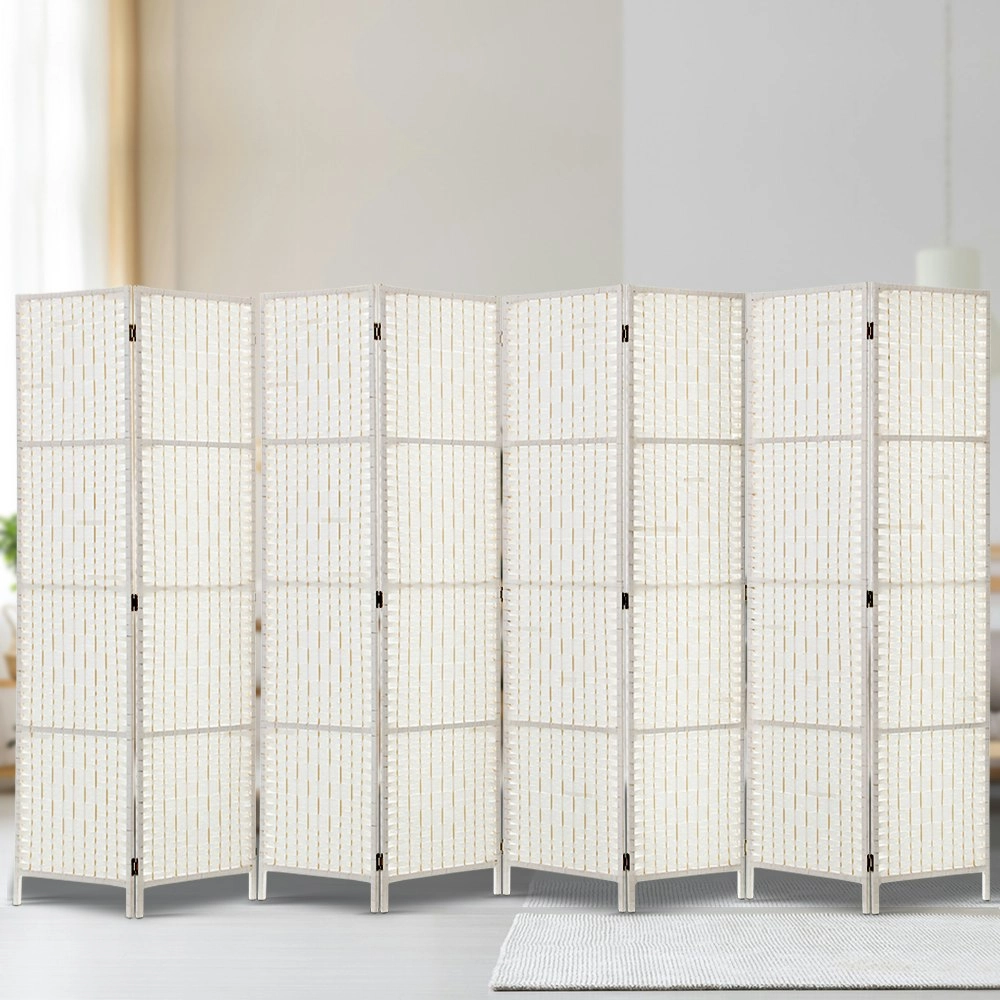 Artiss 8 Panel Room Divider Screen 326x170cm Woven White