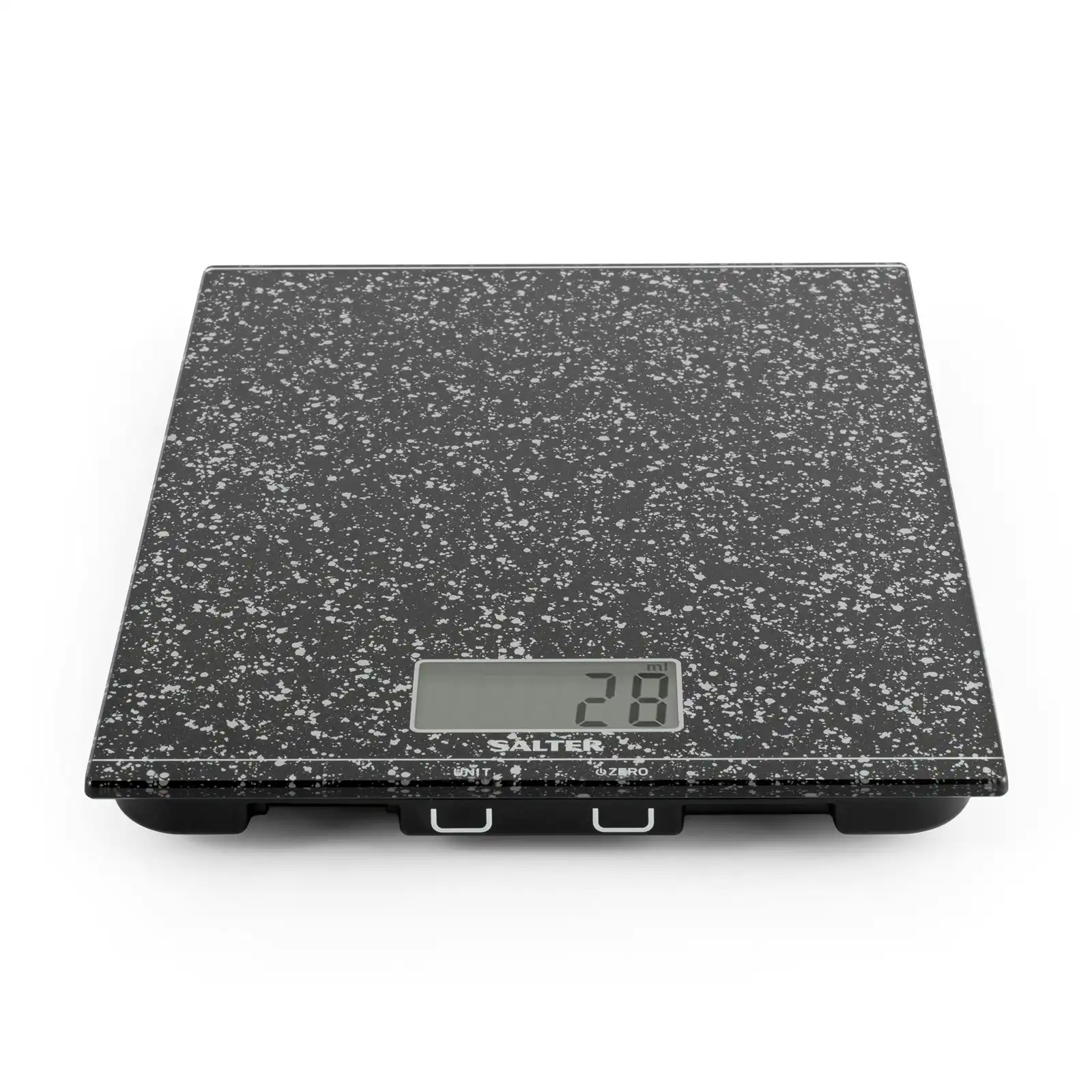 Salter Glitter Electronic Kitchen Tare/Zero Digital Glass Weight Scale 5kg Black