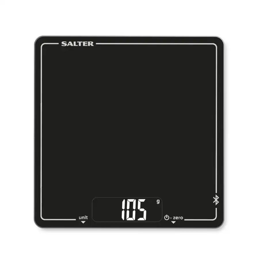 Salter Bluetooth Electronic Digital Weight Kitchen Cooking Scale Set 10kg Black