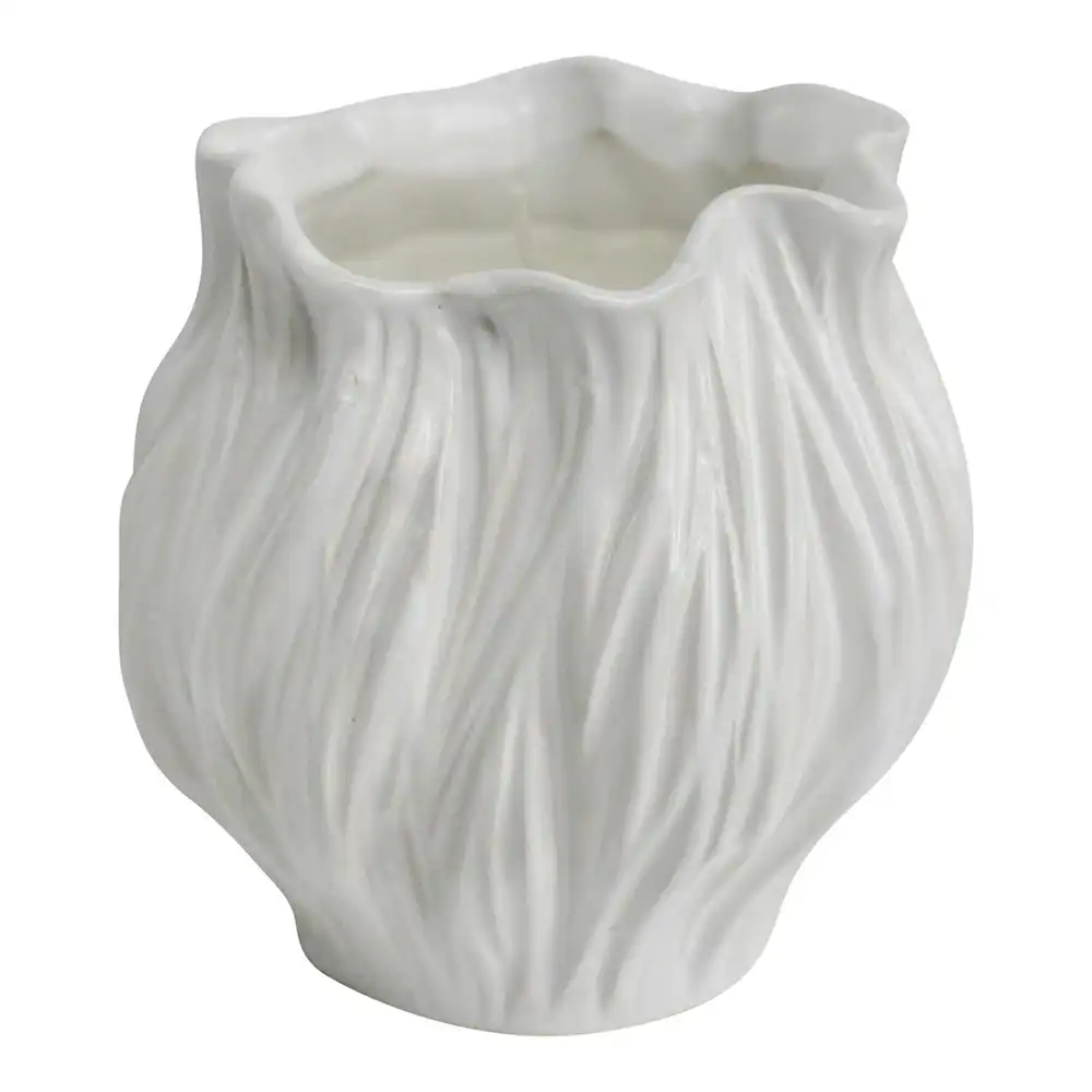 Ceramic 10cm Scented Tealight Candle Bud Home Fragrance Decorative Display White
