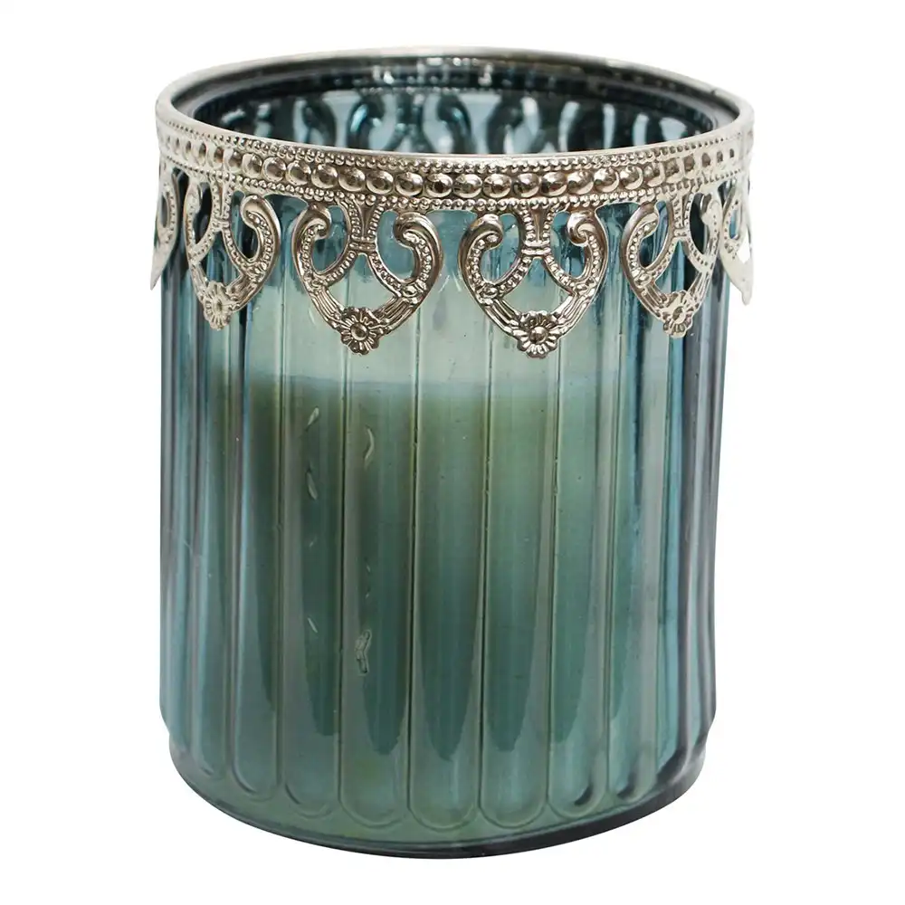 Glass/Wax/Metal 11.5cm Scented Tealight Candle Barly Lake Home Fragrance Blue