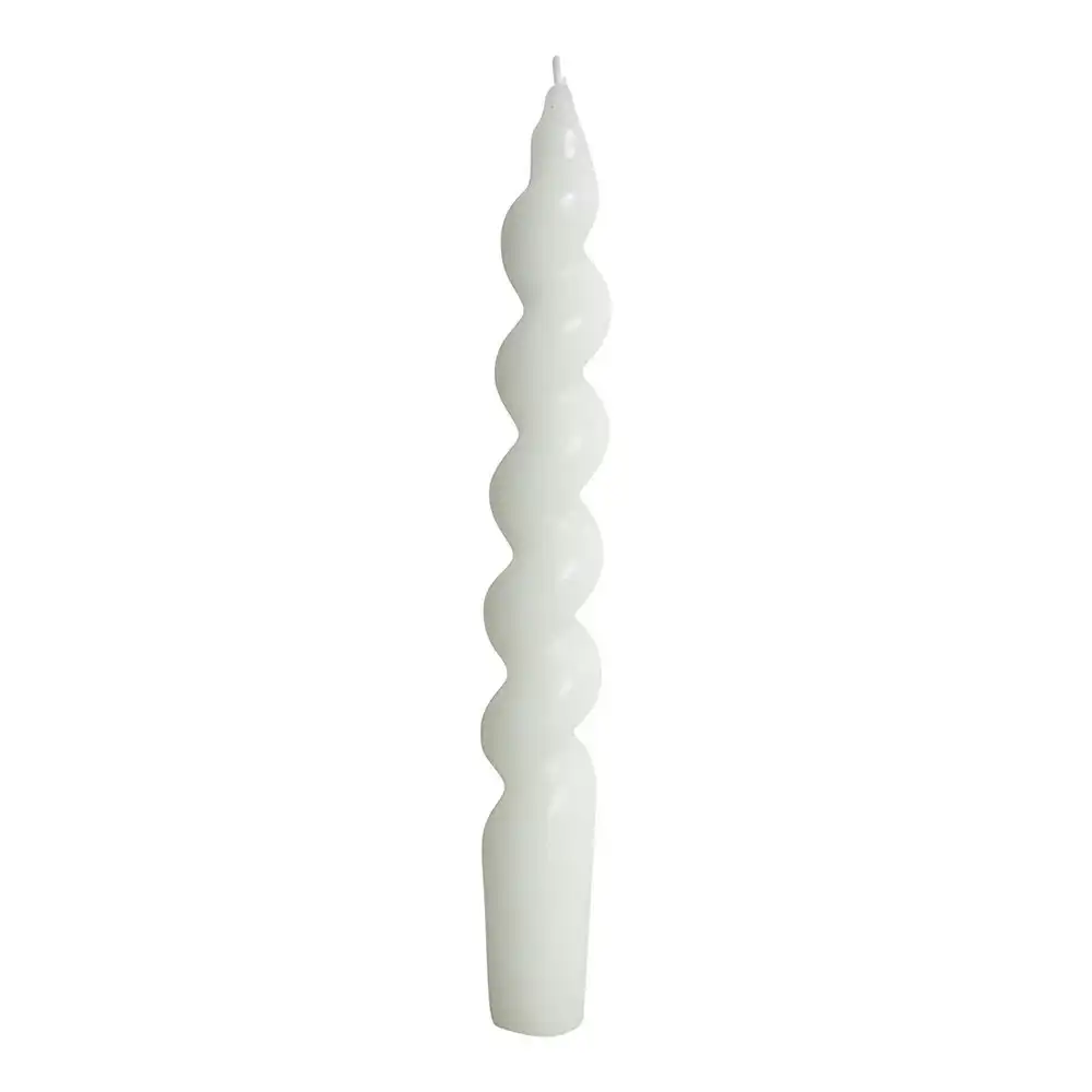 Unscented 18cm Wax Twist Stick Taper Candle Home Decor Tabletop Display White