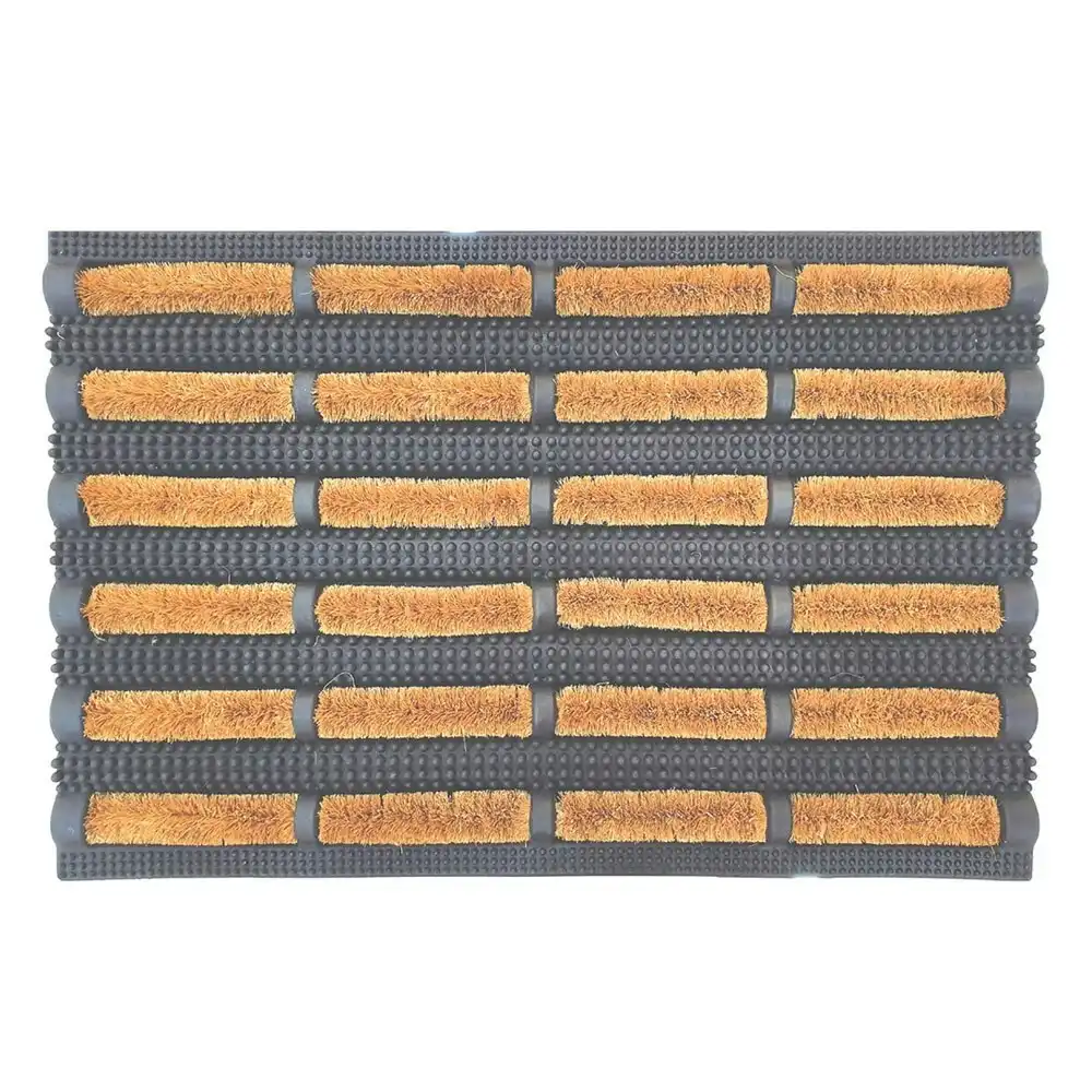 Solemate Rubber Coir Brush Mat 40x60cm Functional Outdoor Front Doormat