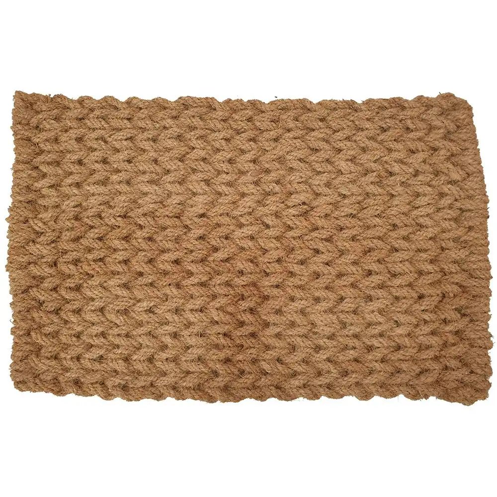 Solemate Coir Rope Knit Weave 60x90cm Stylish Outdoor Entrance Doormat