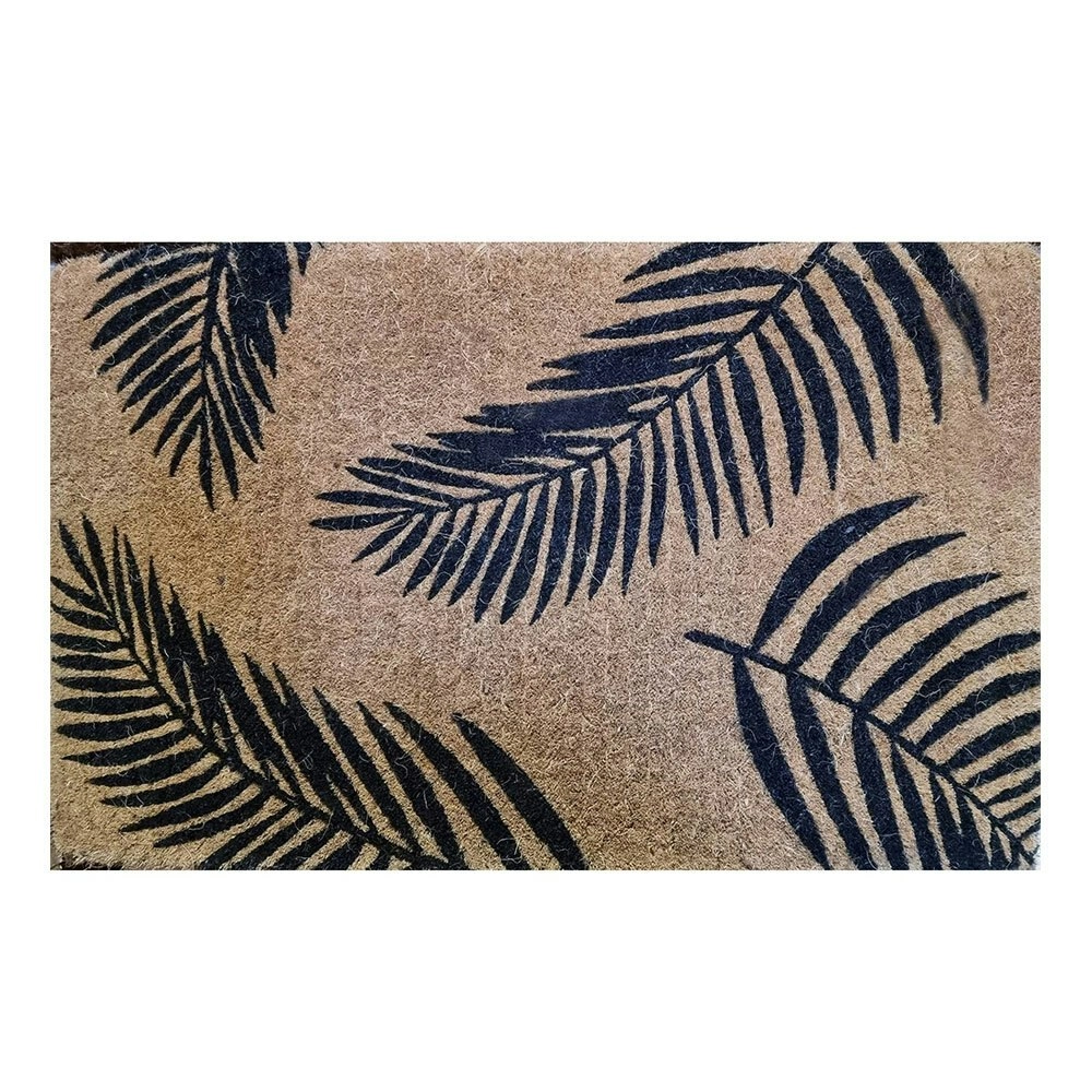 Solemate Premium Fern Blk Mat Coconut Coir Biodegradable 50x80cm Natural & Black