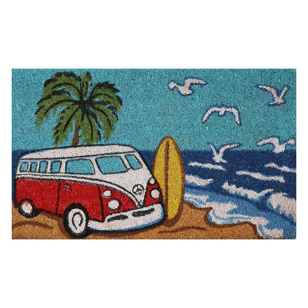 Solemate Latex Red Kombi Surf Mat 45x75cm Biodegradable Beach Multi Coloured