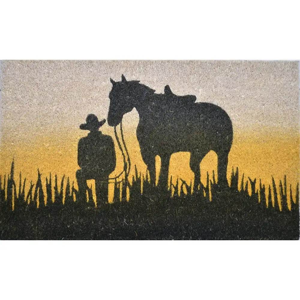 Solemate Latex Horse Silhouette Mat 45x75cm Country Eco Friendly MultiColoured