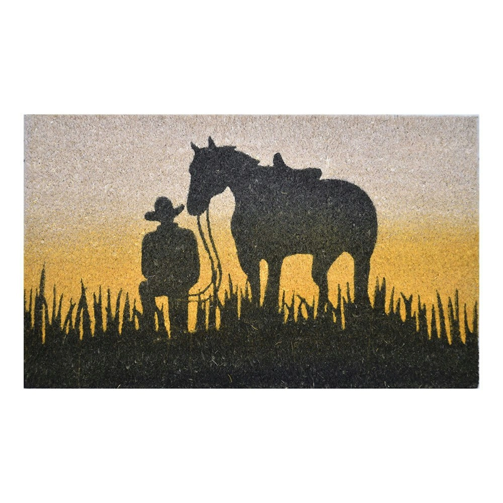 Solemate Latex Horse Silhouette Mat 45x75cm Country Eco Friendly MultiColoured