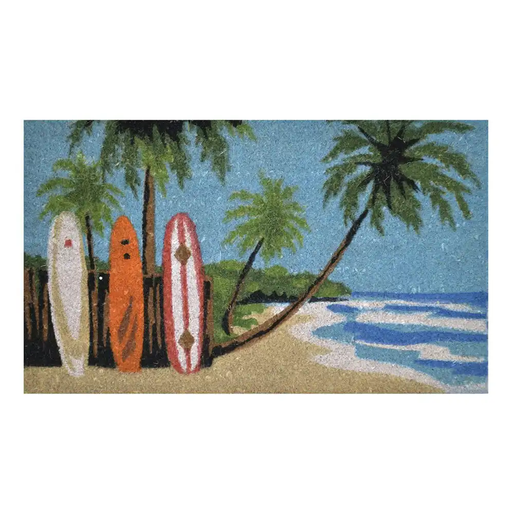 Solemate Latex Backed Coir Boards & Beach 45x75cm Slimline Outdoor Doormat