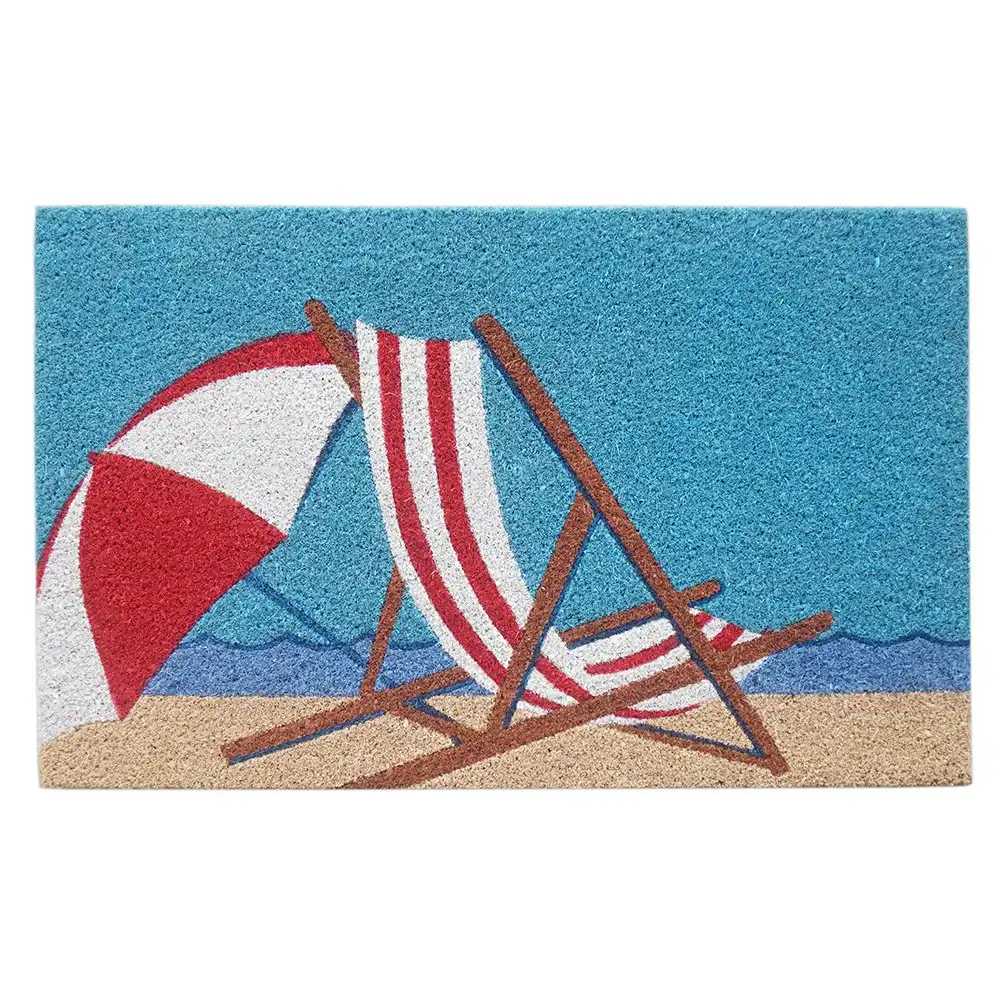 Solemate Latex Backed Coir Deck Chair 45x75cm Slim Outdoor Stylish Doormat
