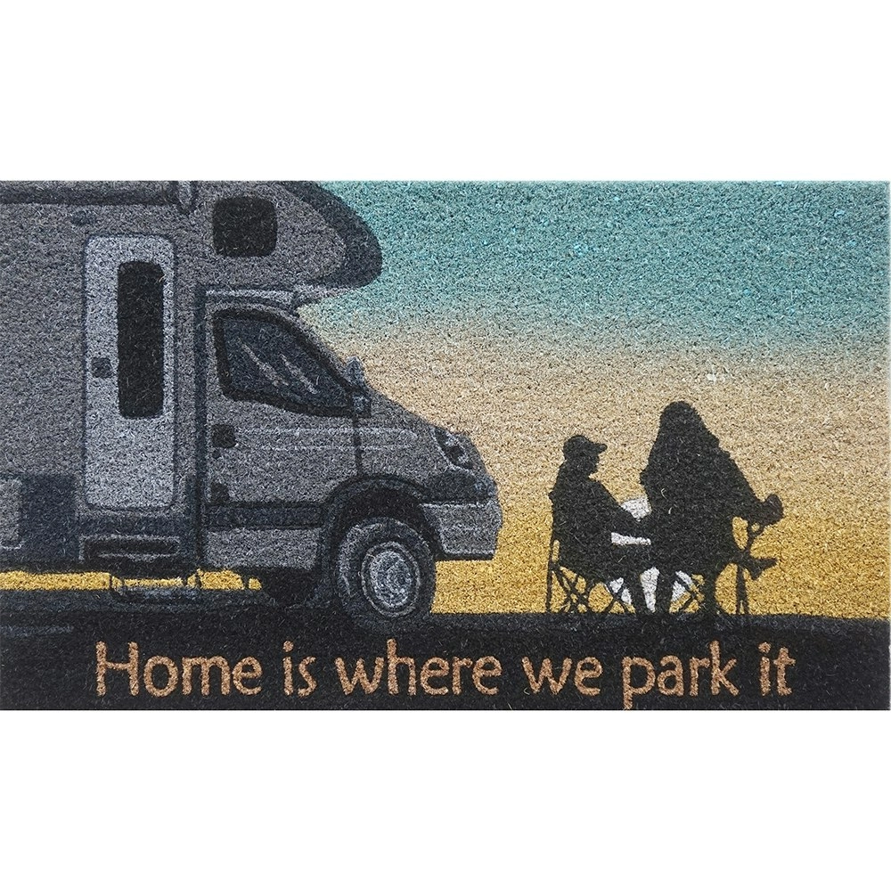 Solemate Latex Backed Coir Motor Home 45x75cm Slim Outdoor Stylish Doormat