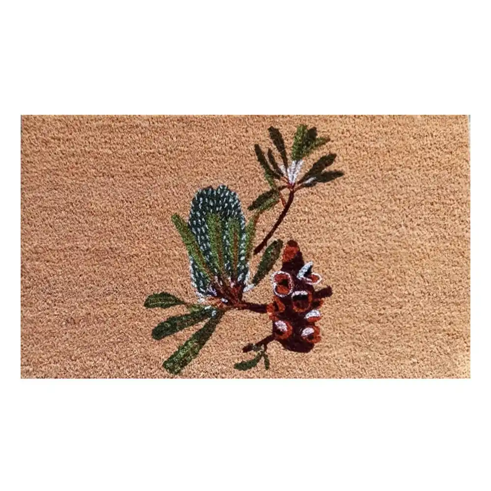 Solemate Latex Backed Coir Banksia 45x75cm Slimline Outdoor Stylish Doormat