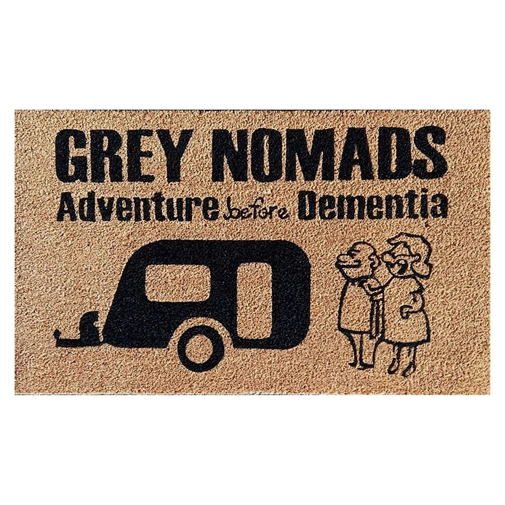 Solemate Latex Coir Grey Nomads 45x75cm Stylish Durable Outdoor Front Doormat