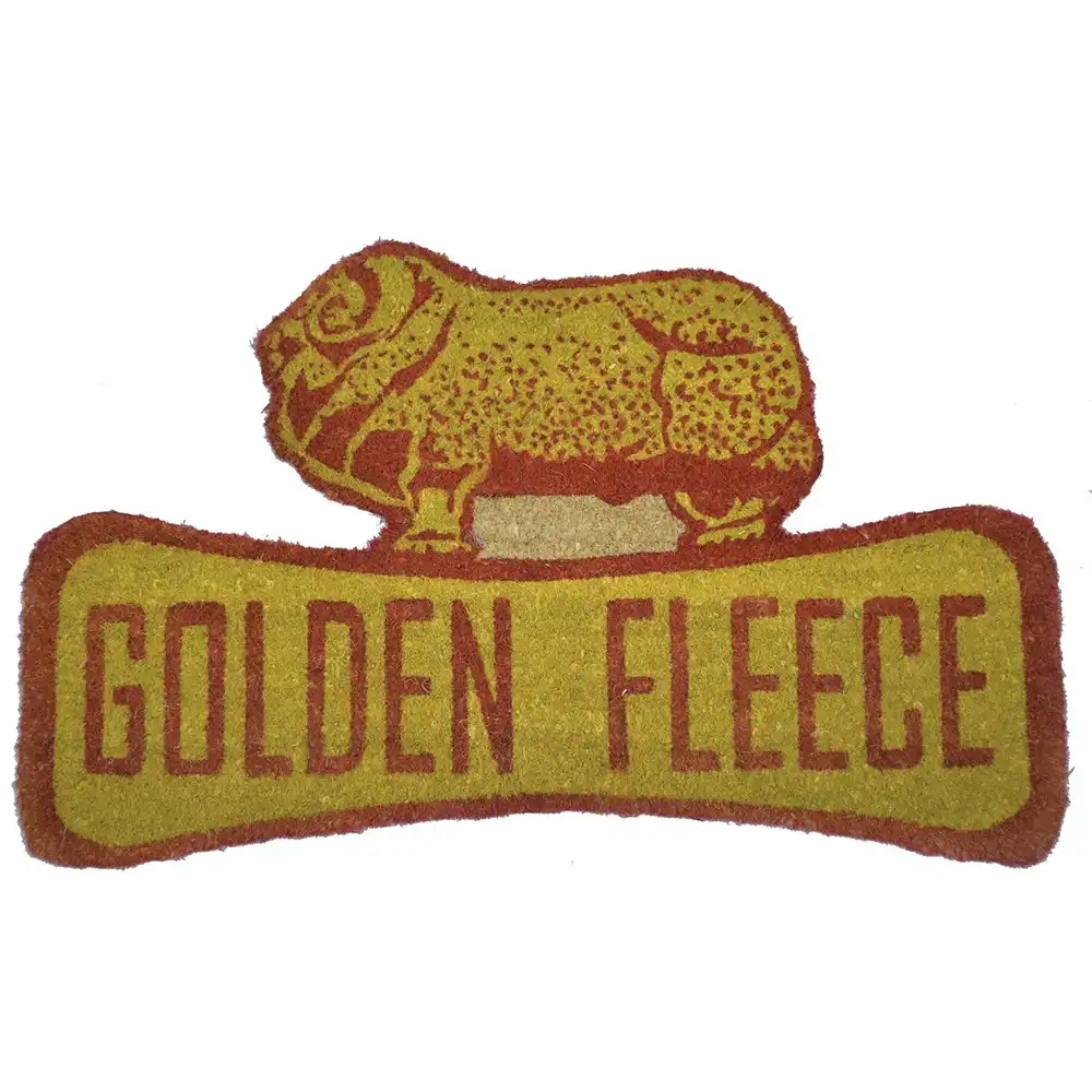 Solemate Latex Backed Coir Golden Fleece 55x90cm Slimline Outdoor Doormat