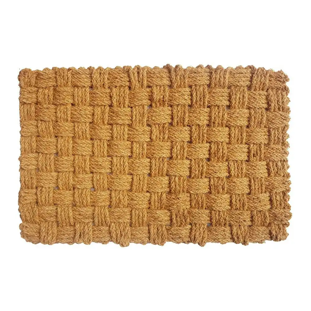 Solemate Coir Rope Basket Weave 60x90cm Stylish Outdoor Entrance Doormat