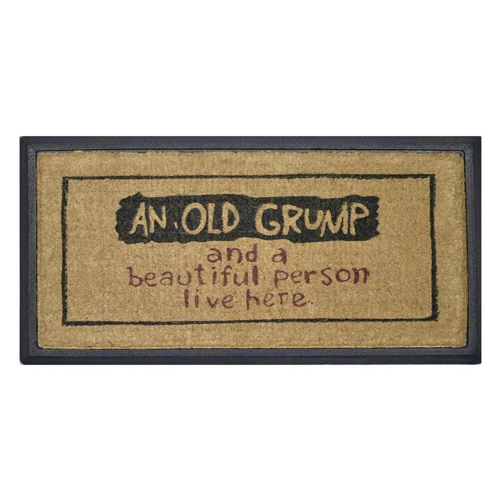 Solemate An Old Grump Themed 40x70cm Stylish Durable Outdoor Front Doormat