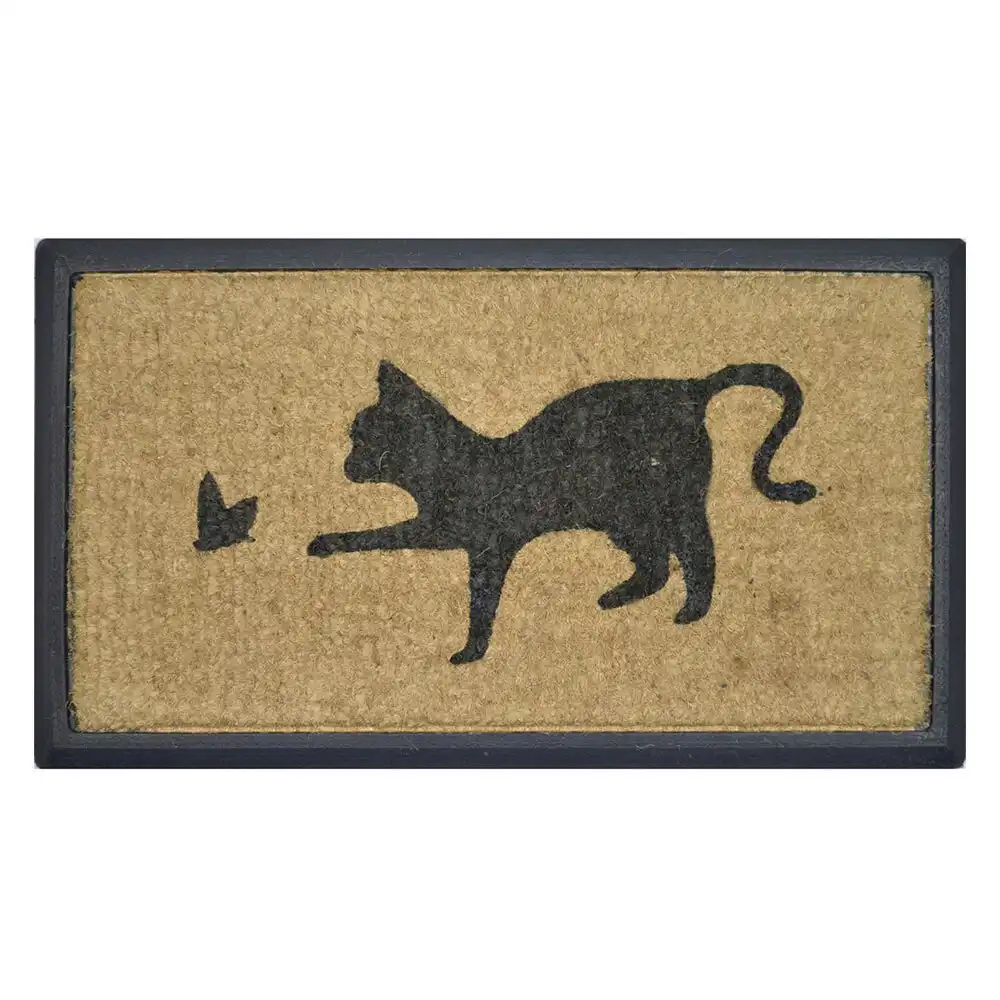 Solemate Kitten Butterfly 40x70cm Stylish Durable Outdoor Front Doormat