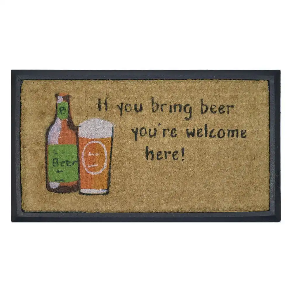 Solemate Bring Beer Welcome 40x70cm Stylish Durable Outdoor Front Doormat