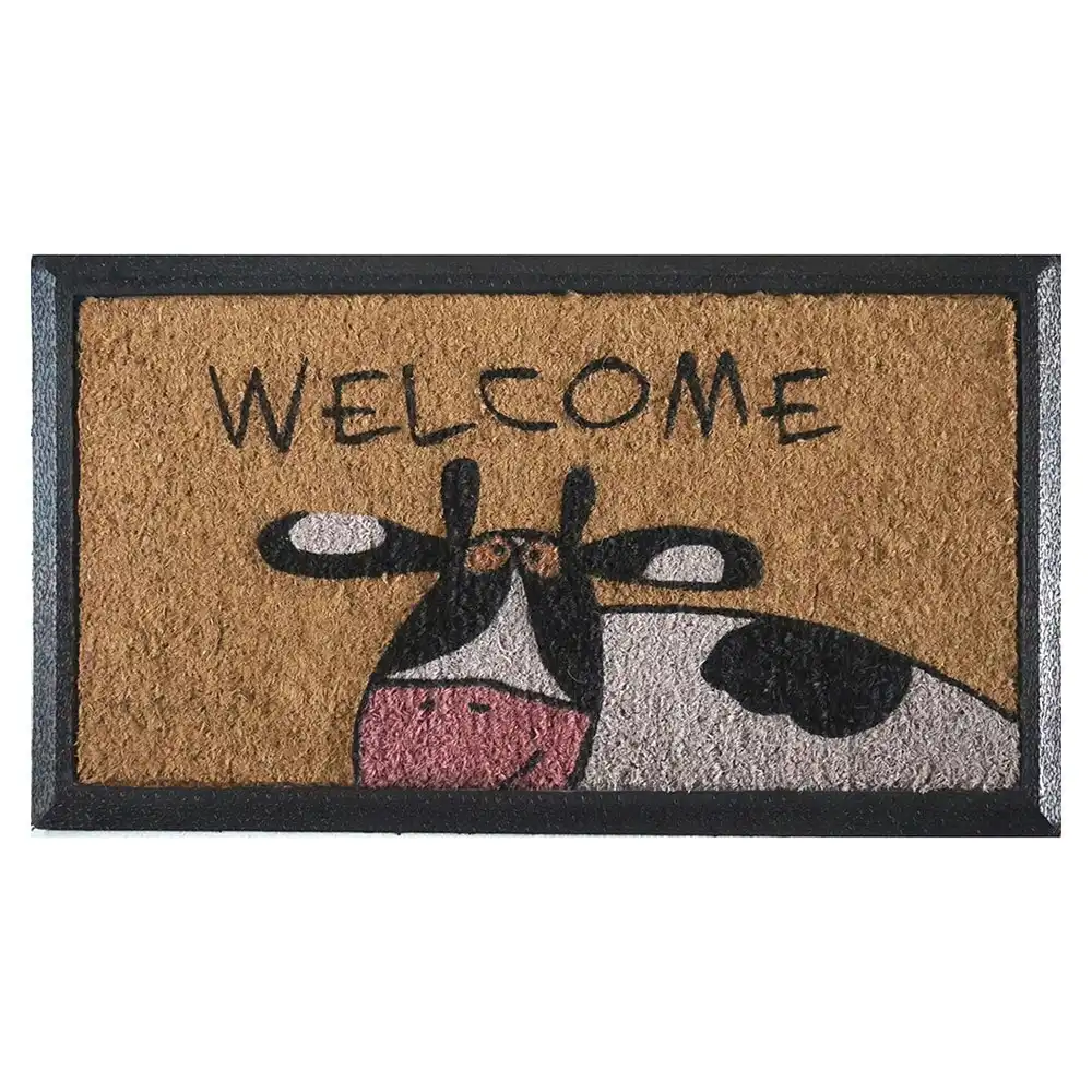 Solemate Welcome Cow 40x70cm Themed Stylish Durable Outdoor Front Doormat