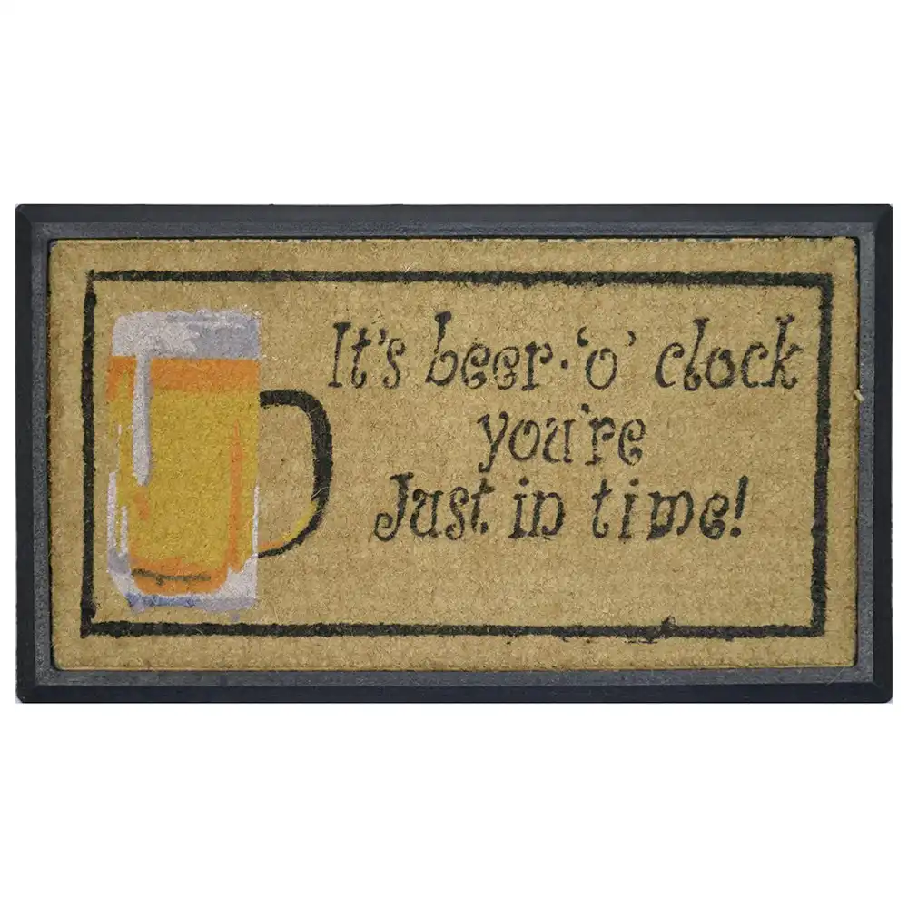 Solemate Beer O''Clock 40x70cm Themed Stylish Durable Outdoor Front Doormat