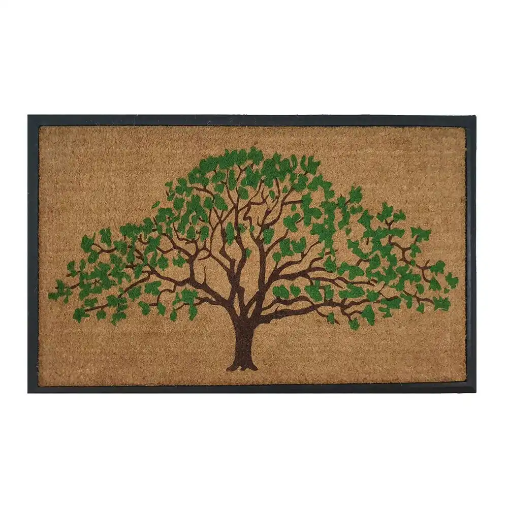 Solemate Green Tree Small Leaf 40x70cm Stylish Durable Outdoor Front Doormat