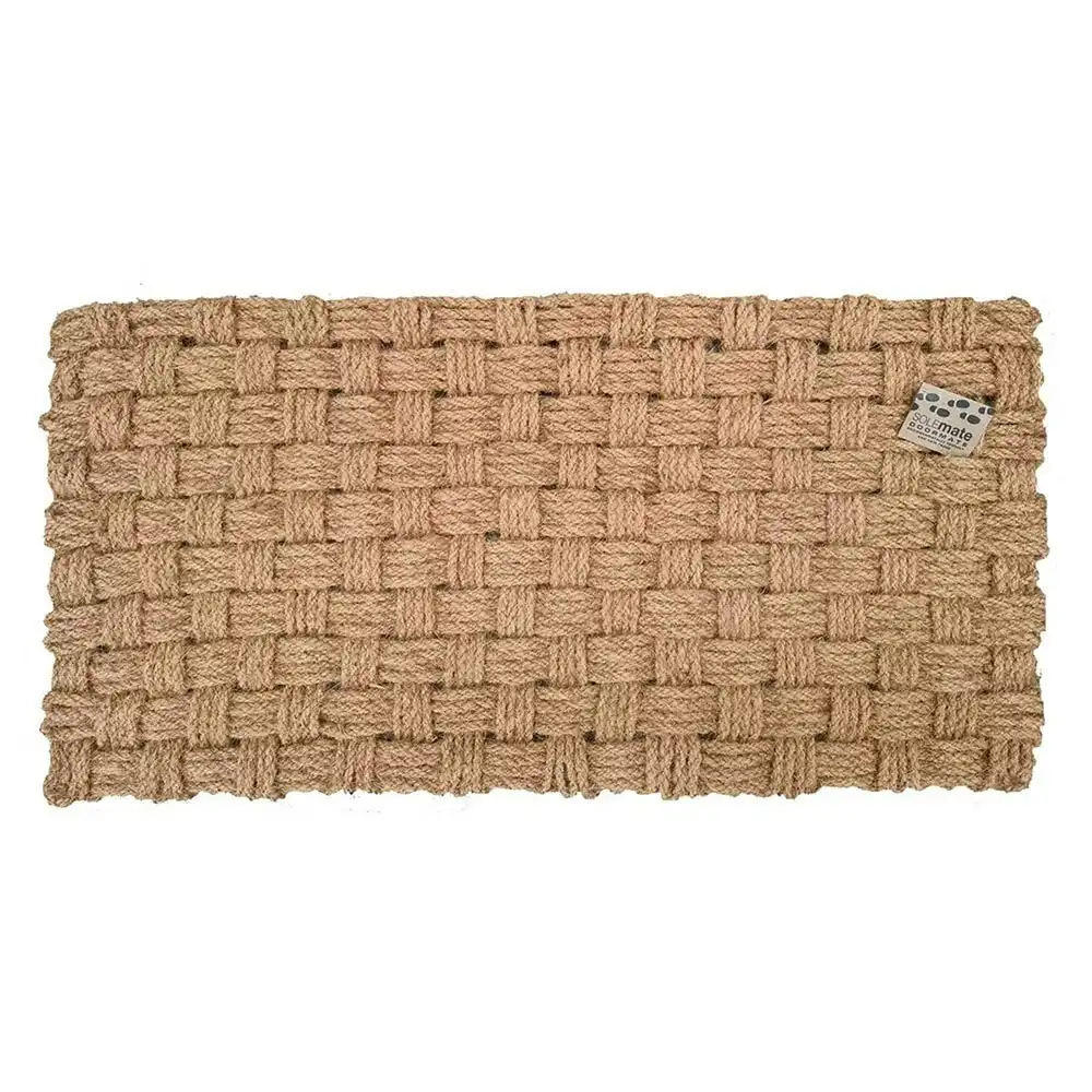 Solemate Coir Rope, Basket Weave 60x120cm Stylish Outdoor Entrance Doormat