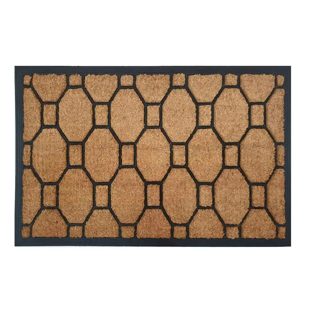 Solemate Embossed Geometric 58x93cm Functional Outdoor Front Doormat