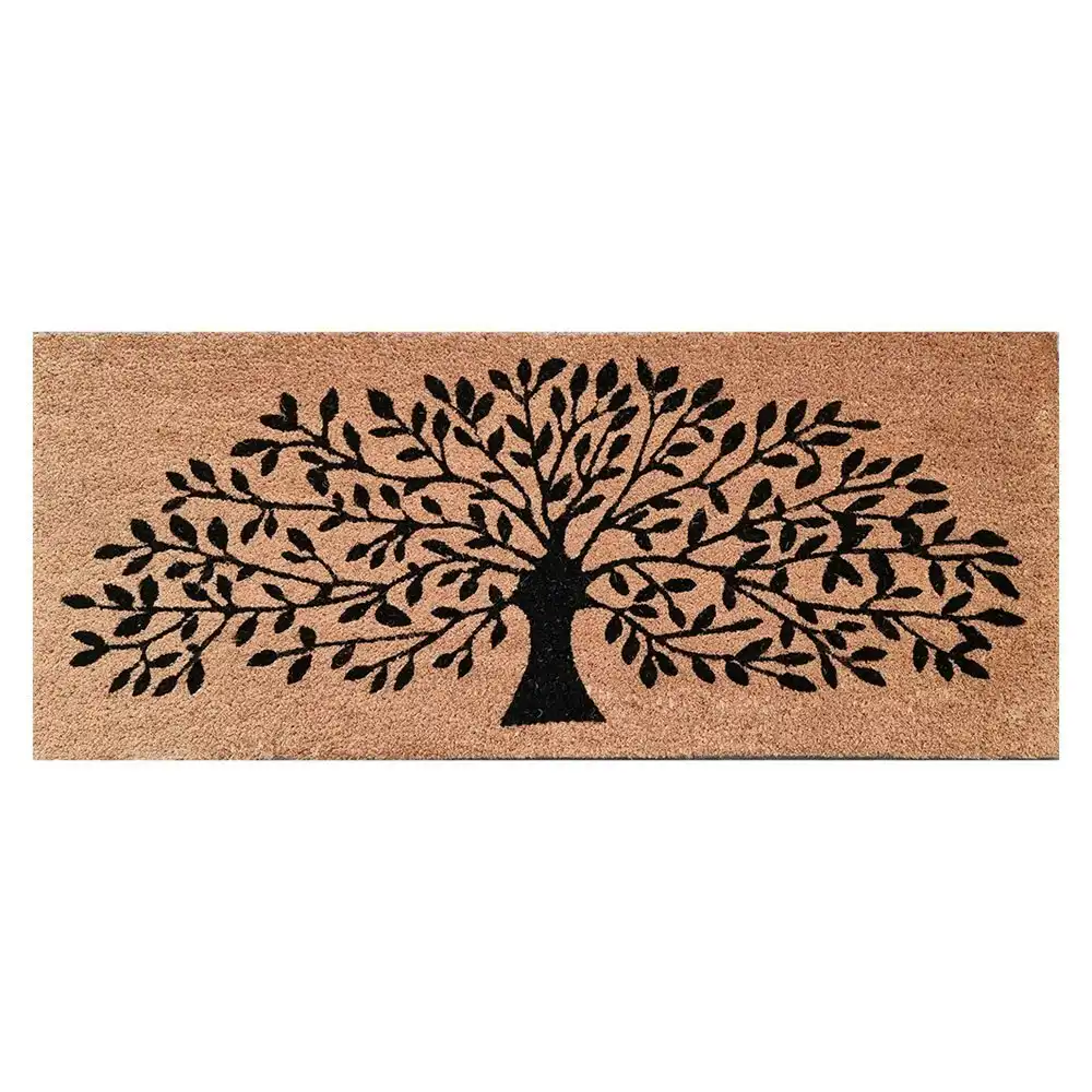 Solemate Latex Backed CoirTree of Life 45x110cm Slim Outdoor Stylish Doormat