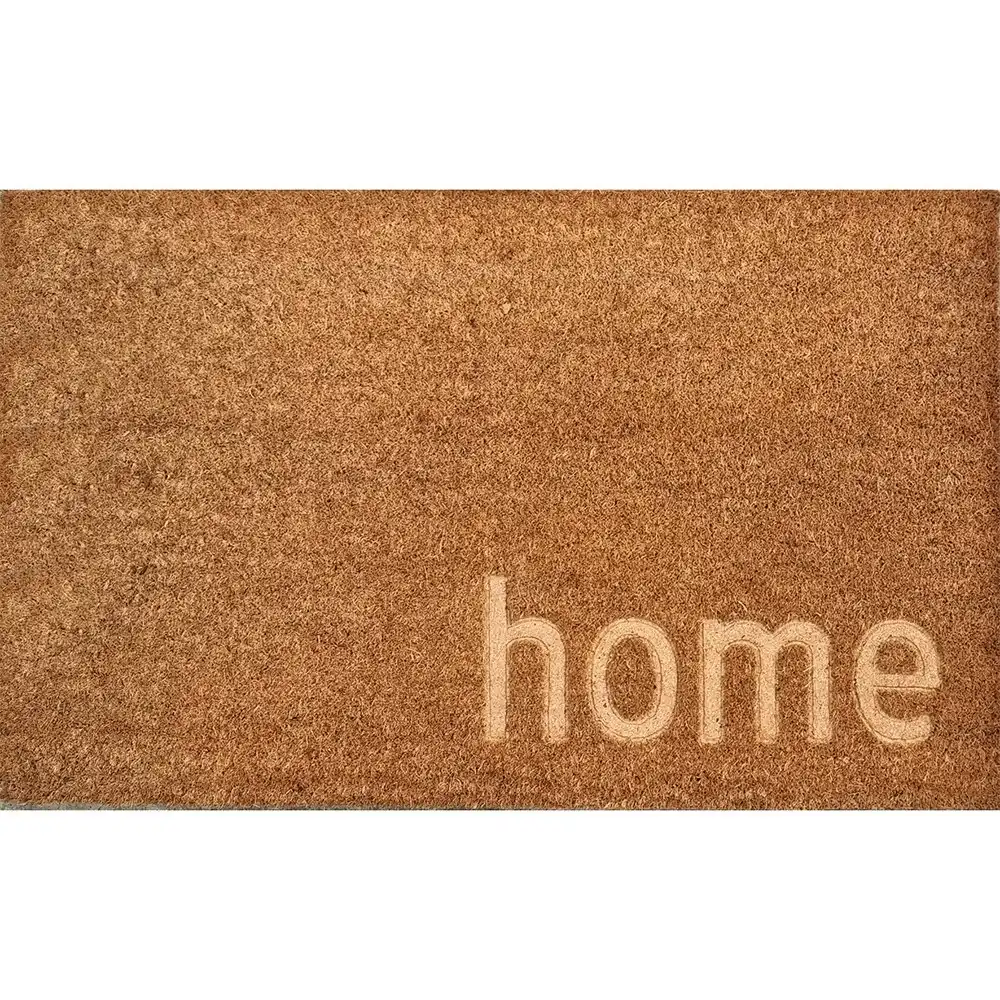 Solemate PVC Coir Embossed home 50x80cm Stylish Durable Outdoor Front Doormat