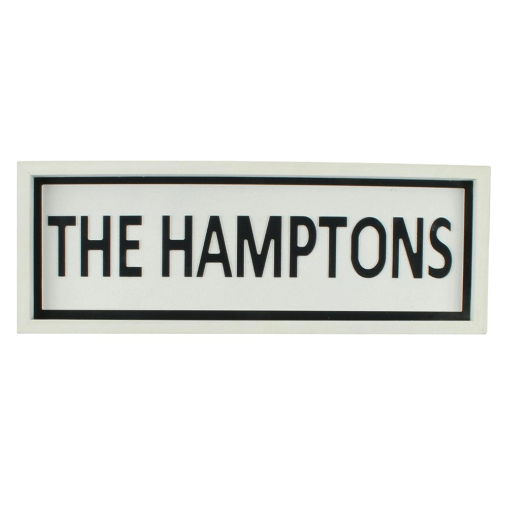 Maine & Crawford Hume Wood 45x17cm The Hamptons Sign Wall Hanging Home Decor