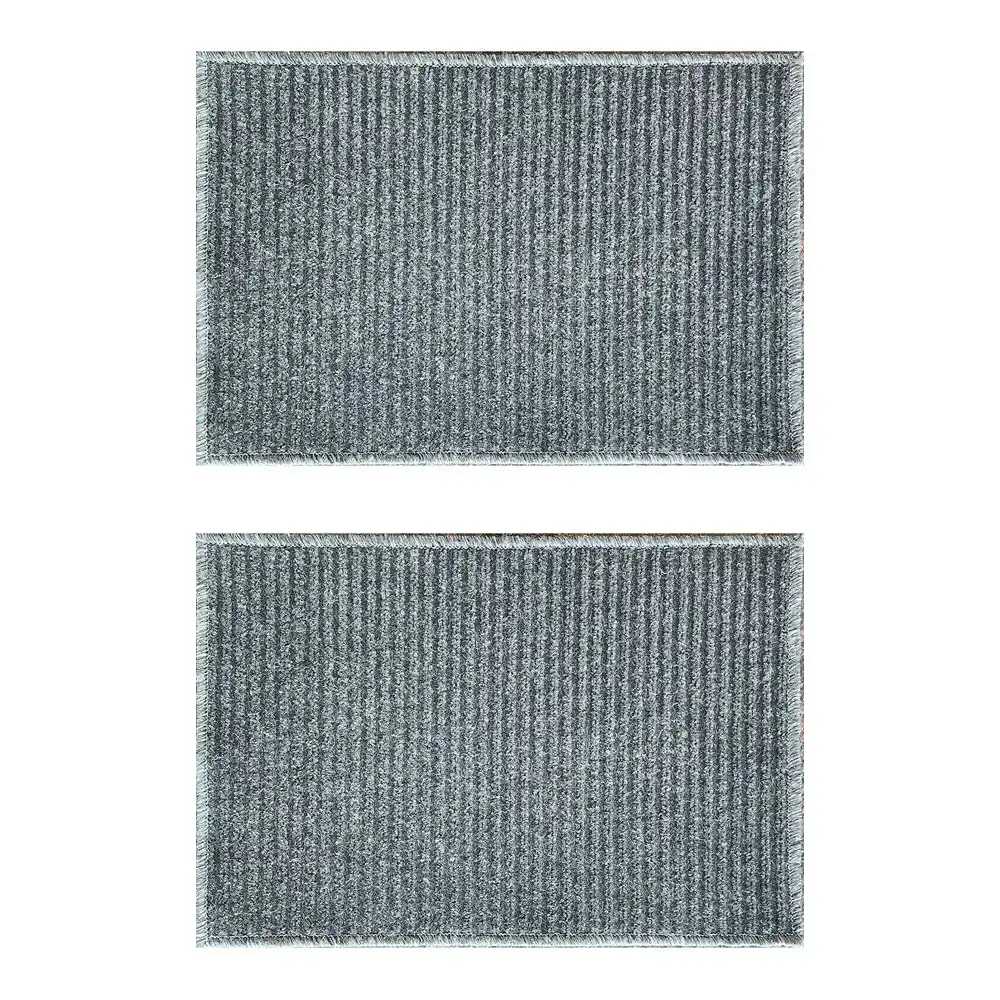 2PK Solemate Marine Carpet Brdr Ribbed 40x60cm Functional Outdoor Front Doormat