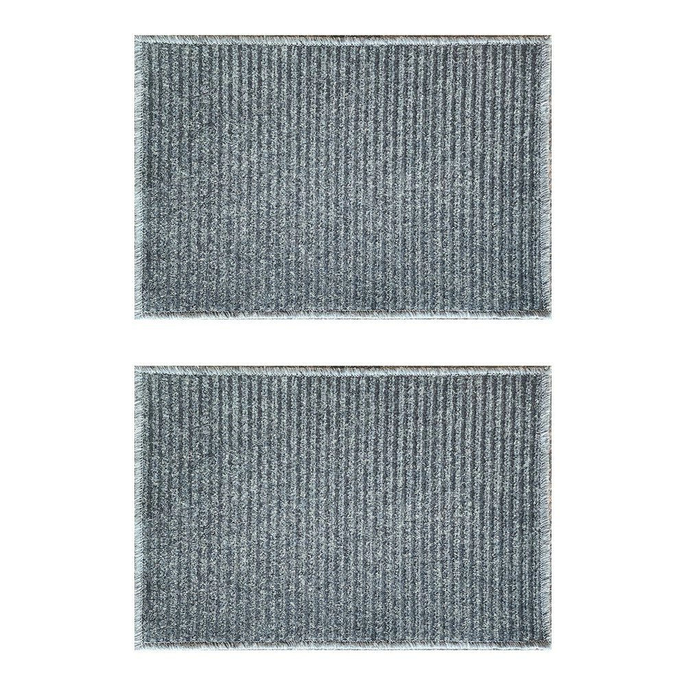 2PK Solemate Marine Carpet Brdr Ribbed 40x60cm Functional Outdoor Front Doormat