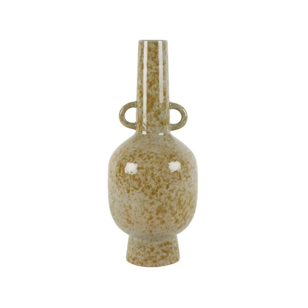 Maine & Crawford Ifaan Stoneware 41x17cm Sorori Flower Vase Decor w/Handle Brown