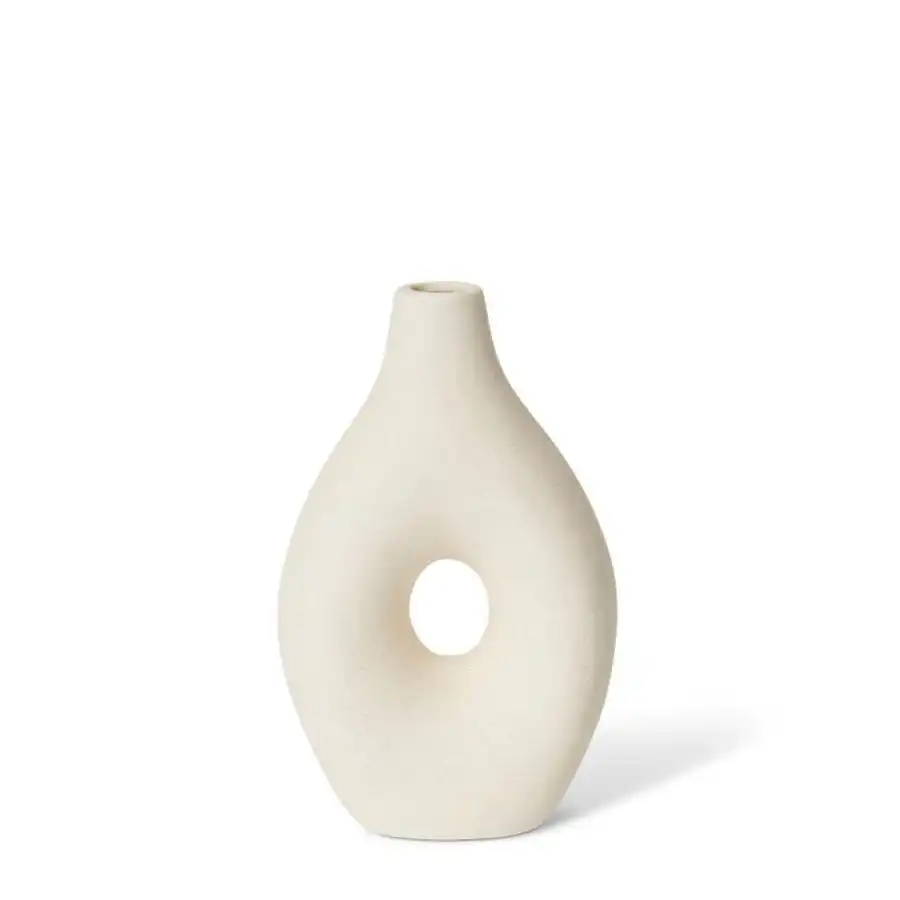 E Style Ariana 20cm Ceramic Plant/Flower Vase Tabletop Display Decor Cream